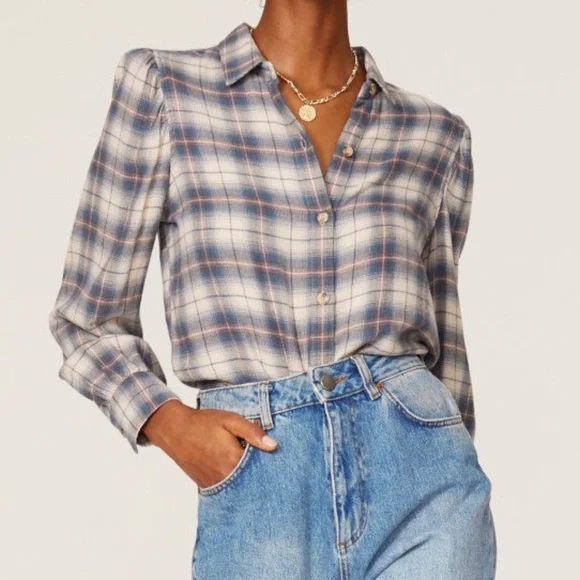 Rails Angelica Plaid Shirt, L - Picture 2 of 12
